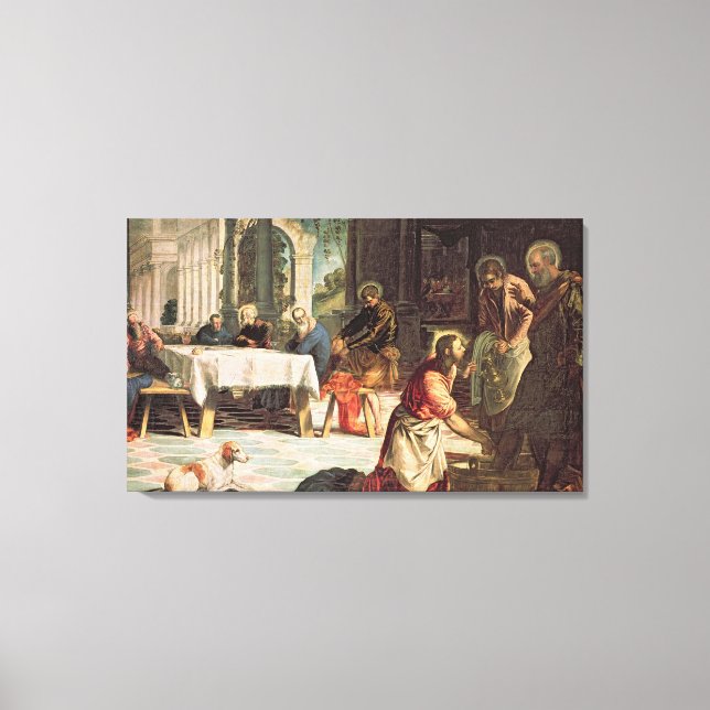 Christ Washing the Feet of the Jünger Leinwanddruck (Vorderseite)