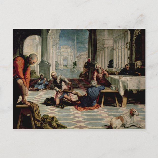 Christ Washing the Feet of the Jünger Postkarte (Vorderseite)