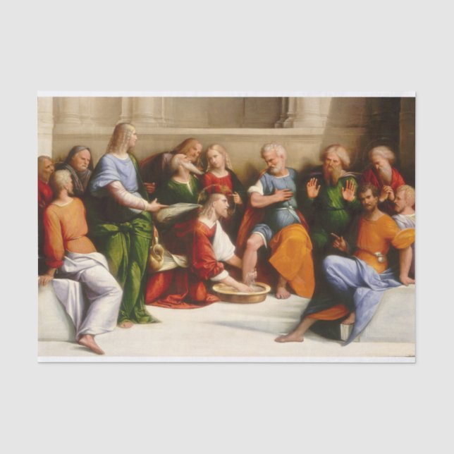 Christ Washing the Jüngerfühl, Garofalo Seidenpapier (Vorderseite)