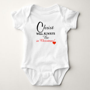 Christ wird immer in Weihnachten Red Heart Baby Strampler