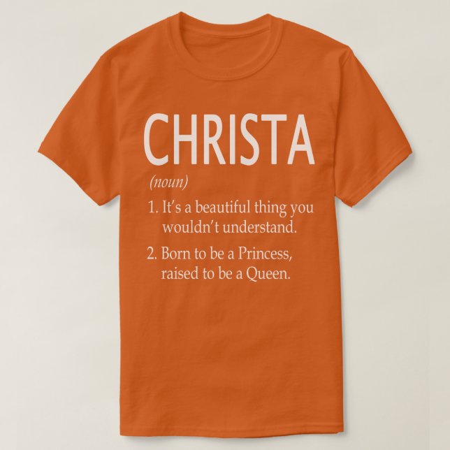Christa Name Geschenk 143 T-Shirt (Design vorne)