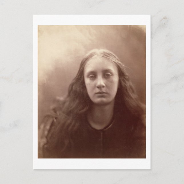 Christabel, Porträt von May Prinsep, c.1867 (sepia Postkarte (Vorderseite)