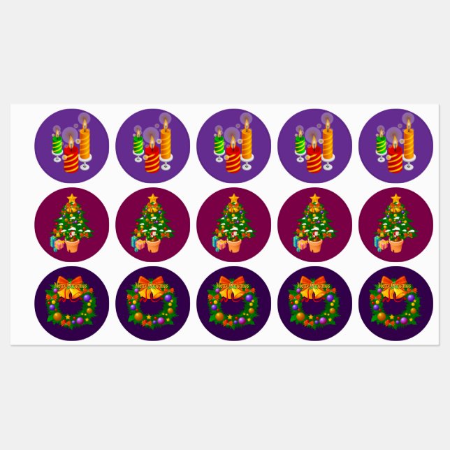 Christamas Étiquettes (Feuille)