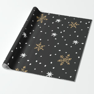 Christamas Snowflakes Matte Wrapping Geschenkpapier