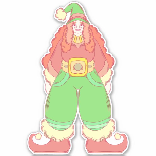 Christams Elf Aufkleber (Vorderseite)