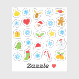 Christams farbiges Muster Aufkleber