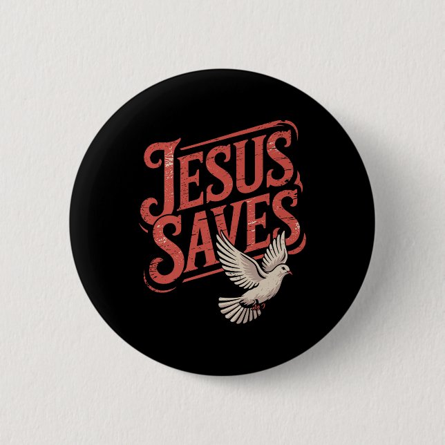 Christan Jesus Rette Premium Button (Vorderseite)