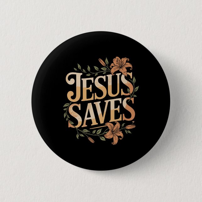 Christan Jesus Rette Premium Button (Vorderseite)
