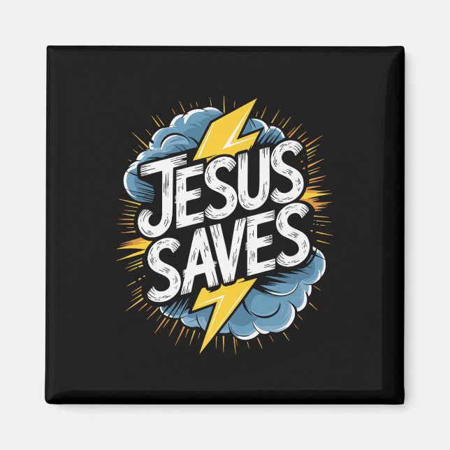 Christan Jesus Rette Premium Magnet (Vorne)