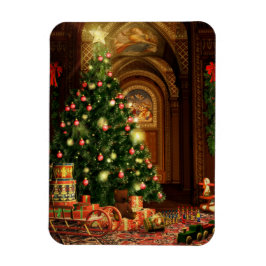 Christbaum und Geschenke Magnet