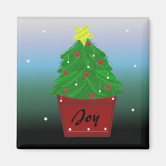 Christbaum von Evergreen in Pot Magnet (Vorne)