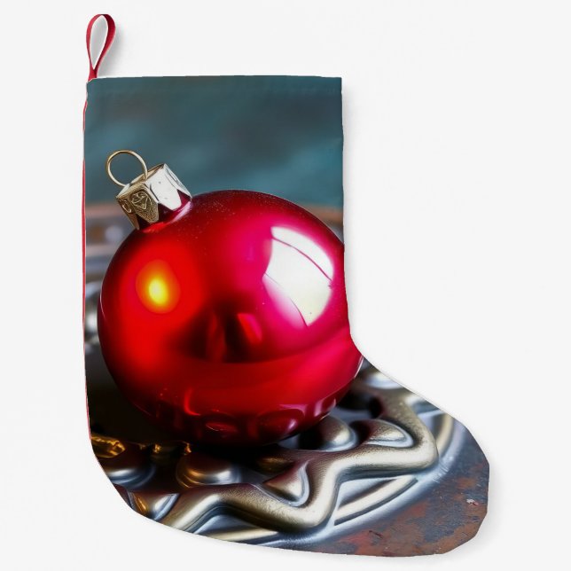 Christbaumkugel Kleiner Weihnachtsstrumpf (Vorderseite)