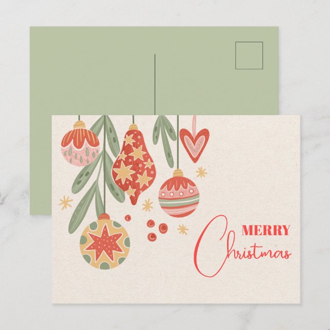 Christbaumschmuck Postkarte (Vorne/Hinten)