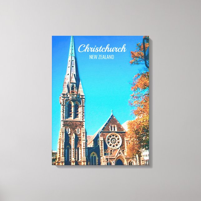 Christchurch Cathedral Neuseeland Reise Leinwanddruck (Vorderseite)