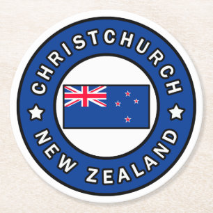 Christchurch Neuseeland Runder Pappuntersetzer