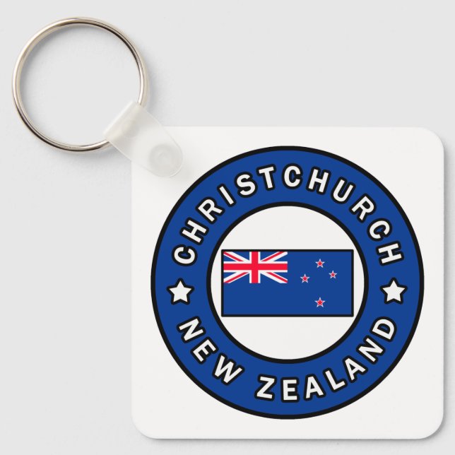 Christchurch Neuseeland Schlüsselanhänger (Vorderseite)