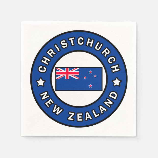 Christchurch Neuseeland Serviette (Vorderseite)