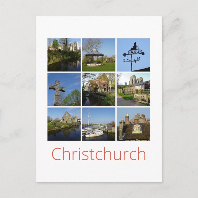 Christchurch Postkarte (Vorderseite)