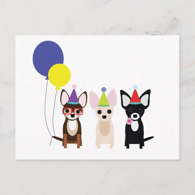 Christday-chihuahuas-stelieandco Postkarte (Vorderseite)