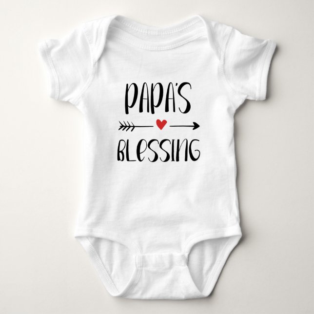 Christelijk baby romper - Papa's Blessing. Strampler (Vorderseite)