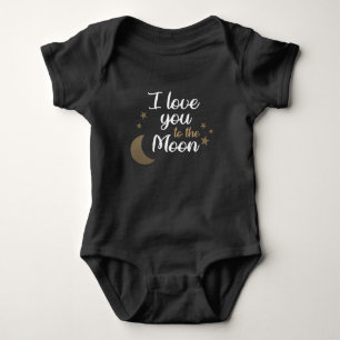 Christelijke Baby Romper - Ich Liebe Sie zum Mond Baby Strampler