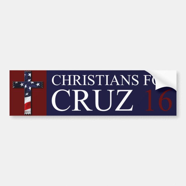 Christen für Cruz Autoaufkleber 2016 (Vorne)