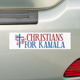 Christen für Kamala 2024 Wahl Blaues Kreuz Autoaufkleber