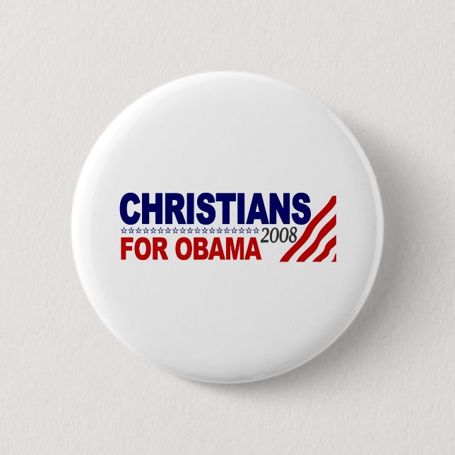 Christen für Obama Button (Vorderseite)