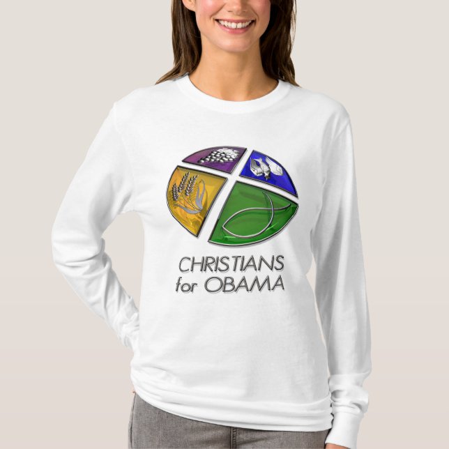 Christen für Obama-Shirt T-Shirt (Vorderseite)