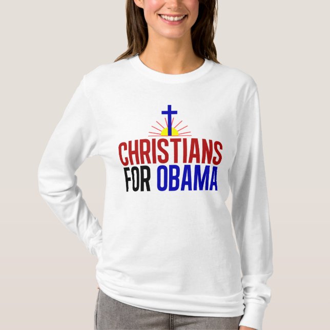 Christen für Obama T-Shirt (Vorderseite)