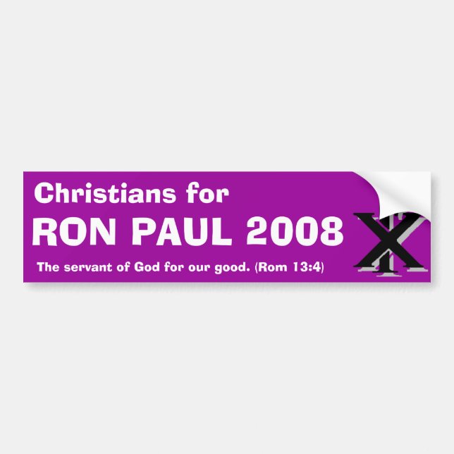 Christen für Ron Paul Autoaufkleber (Vorne)