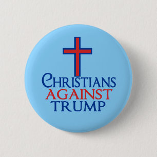 Christen gegen Trump Button