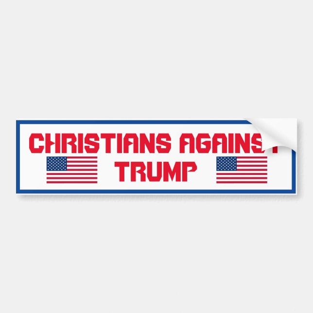Christen gegen Trumpf Autoaufkleber (Vorne)