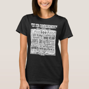 Christen Gott Mose Religion Bibeln das Zehn Komma T-Shirt