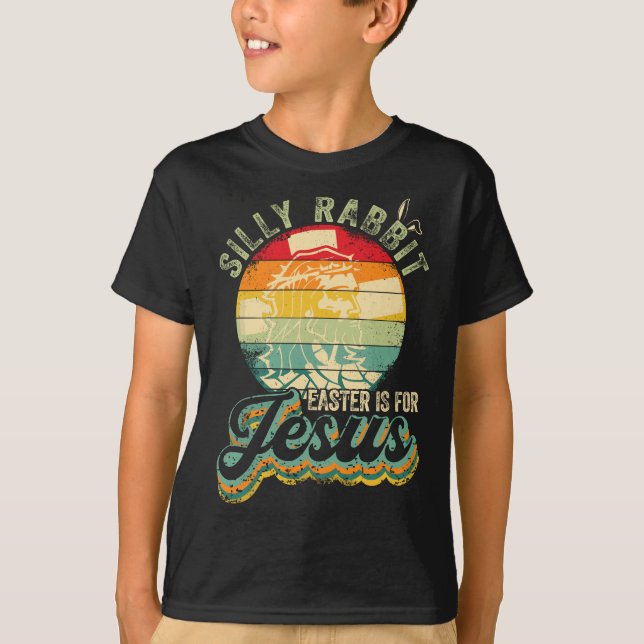 Christen Retro Alberne Kaninchen T-Shirt Ostern is (Vorderseite)