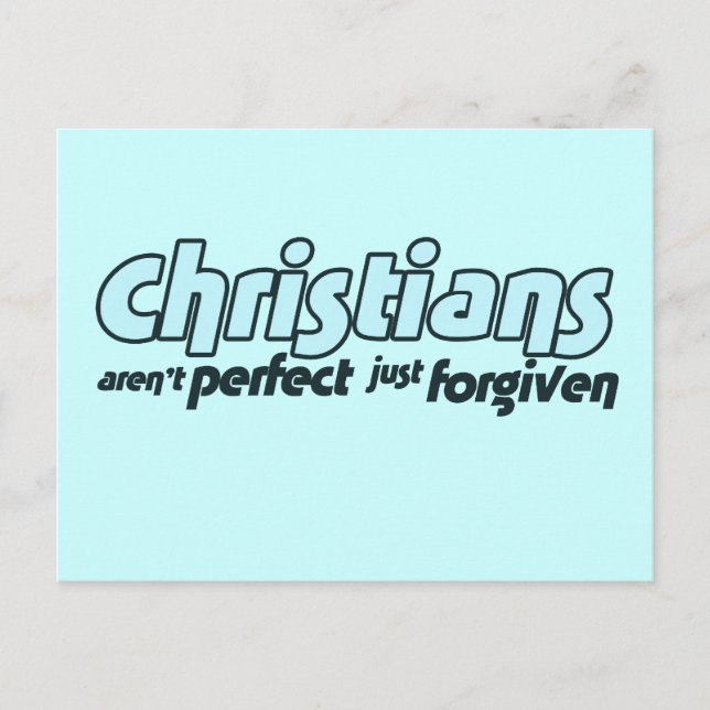 Christen sind nicht perfekt, nur vergeben postkarte (Vorderseite)