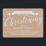 Christening Banner Taufe Einladung - Blau<br><div class="desc">Laden Sie Ihre Freunde und Familie ein,  das bedeutsame Ereignis Ihres Kindes mit dieser Wertvollen Script-Taufe Einladung zu erleben. Auch in mehr Farben erhältlich. Matching Dankeschön Karten zur Verfügung. {berryberrysweet.com}</div>