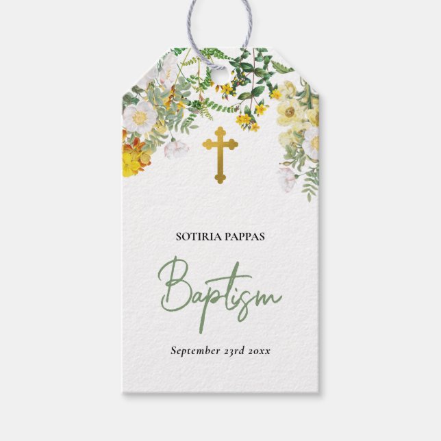 Christening Baptisse Favor Boy Girl Geschenkanhänger (Vorderseite)