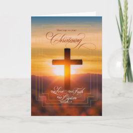 Christening Blessings Christliches Kreuz und Ephes Karte