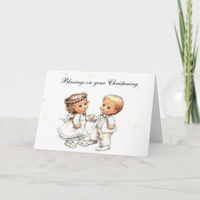 CHRISTENING GREETING CARD KARTE (Vorderseite)