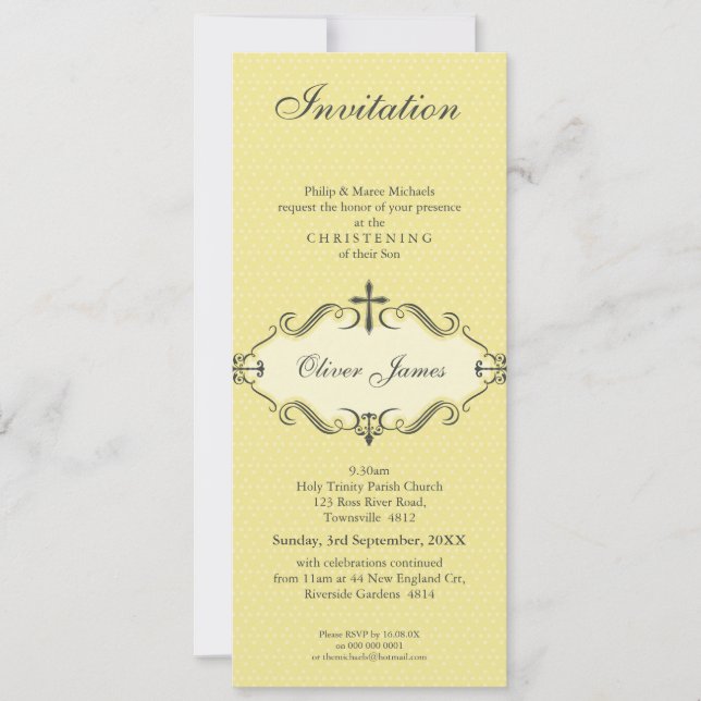 CHRISTENING INVITATIONS :: viva 5P (Devant)