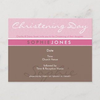 CHRISTENING INVITE :: einfach Groovy 1 Einladungspostkarte