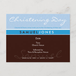 CHRISTENING INVITE :: einfach Groovy 2 Einladungspostkarte
