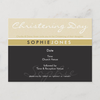 CHRISTENING INVITE :: einfach groovy 3 Einladungspostkarte