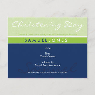 CHRISTENING INVITE :: einfach Groovy 4 Einladungspostkarte
