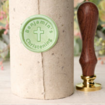 Christening Religious Cross Baptism Arched Text