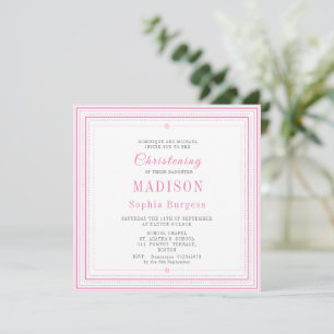 Christening Taufe Benennung von rosa einfachen mod Ankündigung