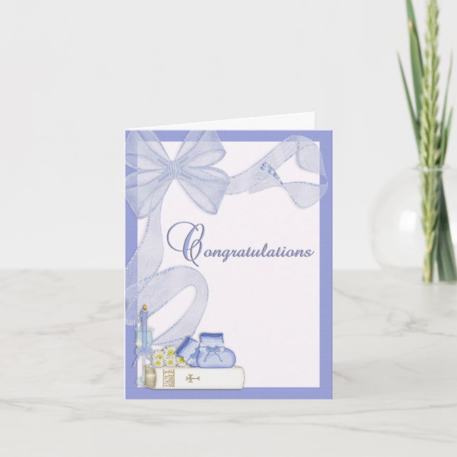 Christening Taufe Herzlichen Glückwunsch Karte (Vorderseite)