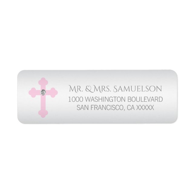 Christening / Taufe / Kommunion Rosa Cross Girl (Vorne)