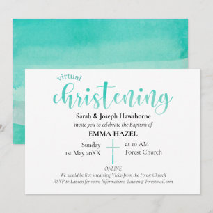 Christening virtuel / Baptême nouvelle invitation 